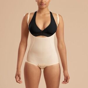 Marena Recovery Girdle High Back Compression Post-Surgical Beige L Bikini Length